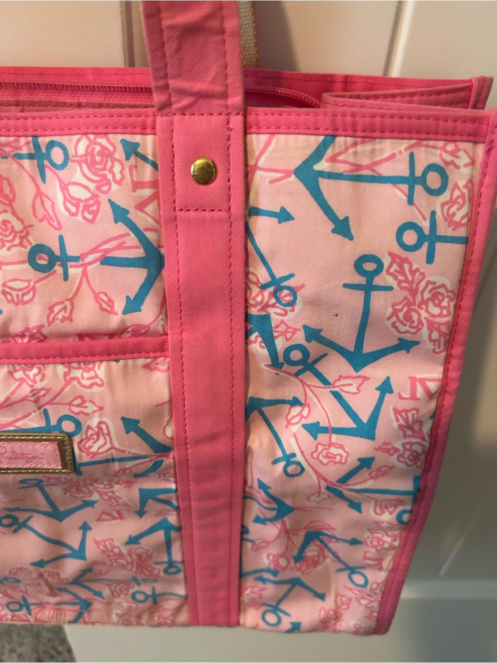 Lilly Pulitzer Pink Anchor Print Tote Bag - Picture 2 of 8